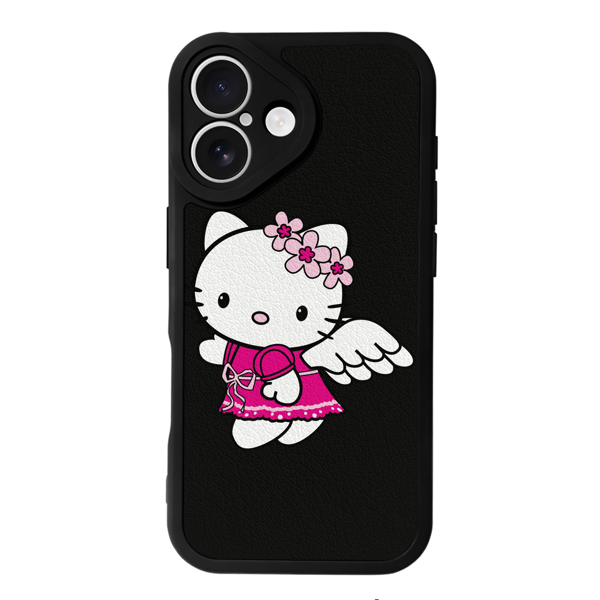 （画像用） Hello Kitty ハローキティ 【iPhone 16シリーズ対応】シリコンスマホケース（レザー調） 材質：シリコン